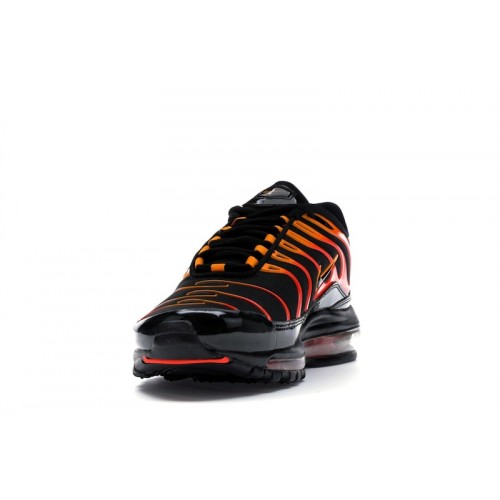 Кроссы Nike Air Max 97 Plus Black Shock Orange - мужская сетка размеров