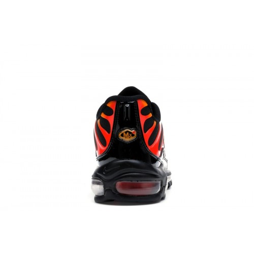 Кроссы Nike Air Max 97 Plus Black Shock Orange - мужская сетка размеров