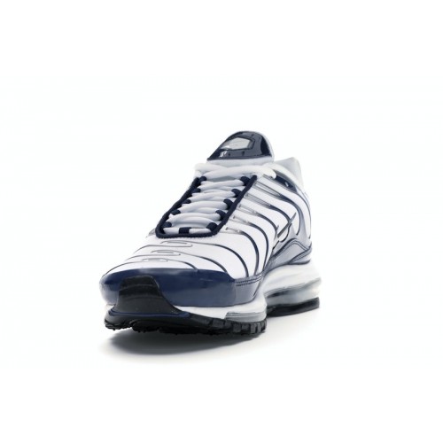 Кроссы Nike Air Max 97 Plus White Navy - мужская сетка размеров