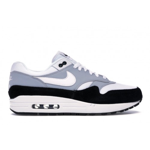 Кроссы Nike Air Max 1 Wolf Grey Black - мужская сетка размеров