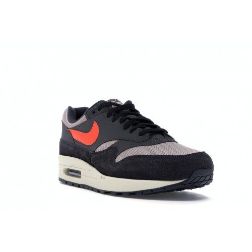 Кроссы Nike Air Max 1 Oil Grey Wild Mango - мужская сетка размеров