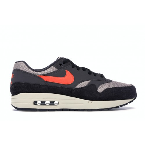 Кроссы Nike Air Max 1 Oil Grey Wild Mango - мужская сетка размеров