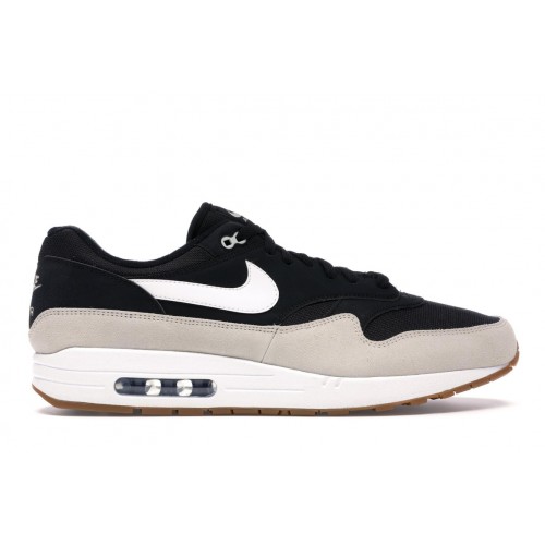 Кроссы Nike Air Max 1 Black Light Bone White - мужская сетка размеров