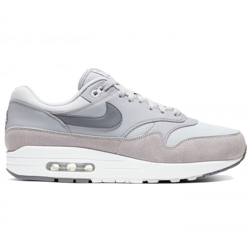 Кроссы Nike Air Max 1 Pure Platinum Wolf Grey - мужская сетка размеров