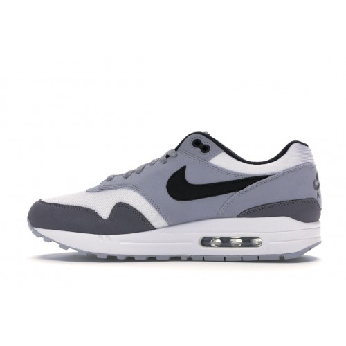 Кроссы Nike Air Max 1 White Black Wolf Grey - мужская сетка размеров