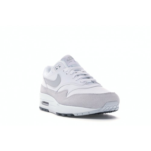 Кроссы Nike Air Max 1 White Pure Platinum - мужская сетка размеров