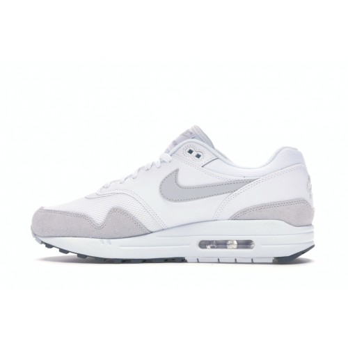 Кроссы Nike Air Max 1 White Pure Platinum - мужская сетка размеров