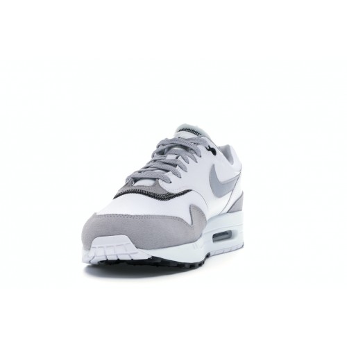 Кроссы Nike Air Max 1 Wolf Grey White - мужская сетка размеров