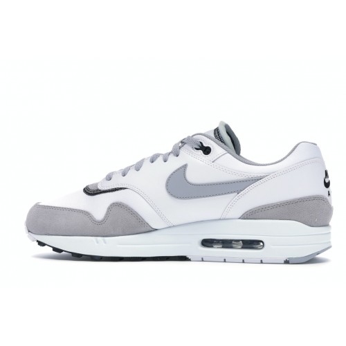 Кроссы Nike Air Max 1 Wolf Grey White - мужская сетка размеров