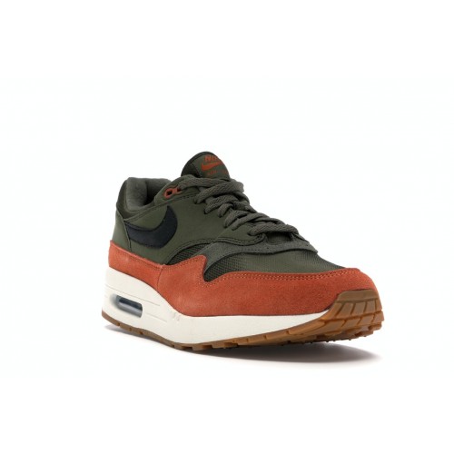 Кроссы Nike Air Max 1 Olive Canvas Dark Russet - мужская сетка размеров