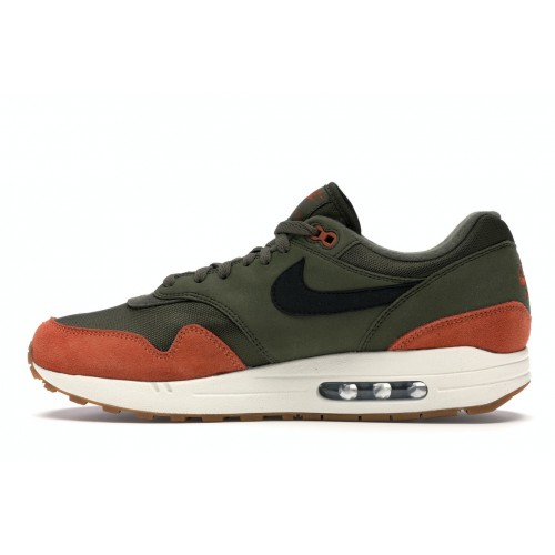 Кроссы Nike Air Max 1 Olive Canvas Dark Russet - мужская сетка размеров