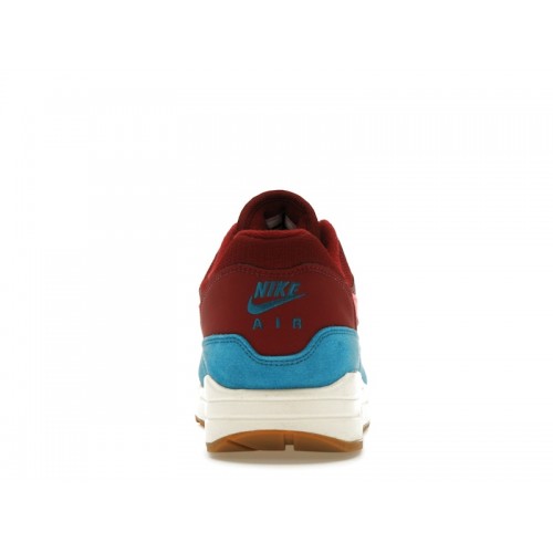 Nike Air Max 1 Burgundy Teal - мужская сетка размеров