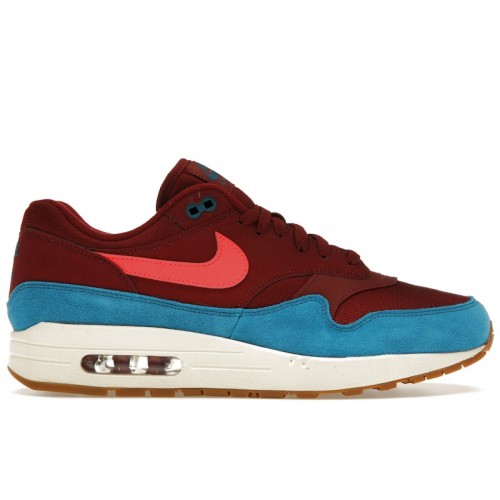 Nike Air Max 1 Burgundy Teal - мужская сетка размеров