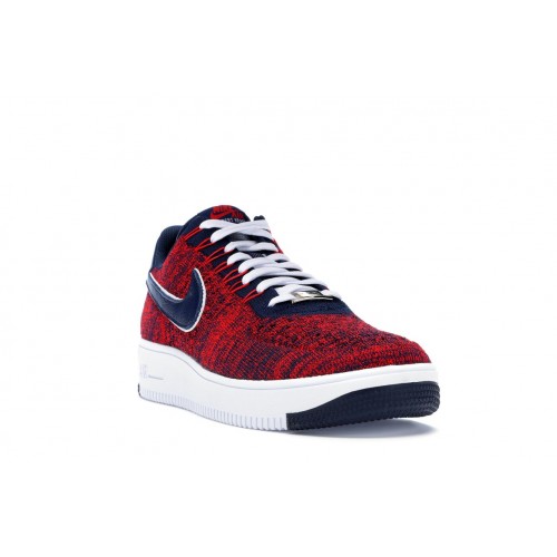 Кроссы Nike Air Force 1 Ultra Flyknit Low RKK New England Patriots (2018) - мужская сетка размеров