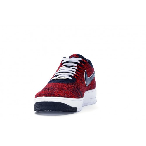 Кроссы Nike Air Force 1 Ultra Flyknit Low RKK New England Patriots (2018) - мужская сетка размеров