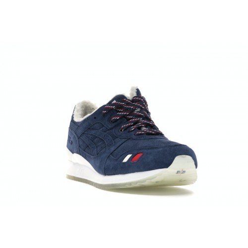 Кроссы ASICS Gel-Lyte III Kith x Moncler Blue - мужская сетка размеров
