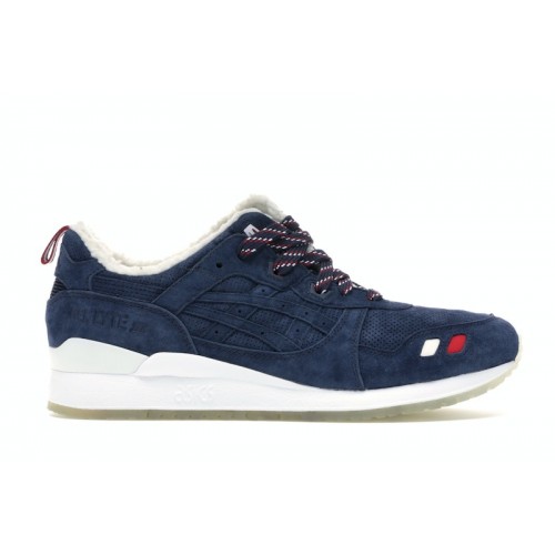 Кроссы ASICS Gel-Lyte III Kith x Moncler Blue - мужская сетка размеров