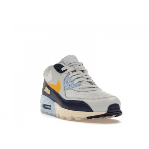 Кроссы Nike Air Max 90 Pure Platinum Blue Void - мужская сетка размеров