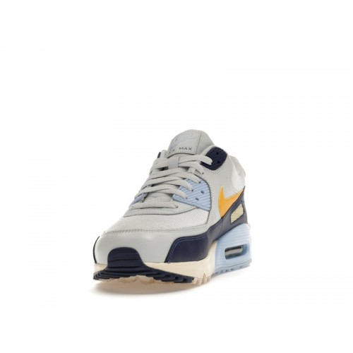 Кроссы Nike Air Max 90 Pure Platinum Blue Void - мужская сетка размеров