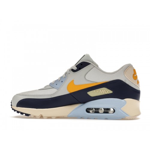 Кроссы Nike Air Max 90 Pure Platinum Blue Void - мужская сетка размеров