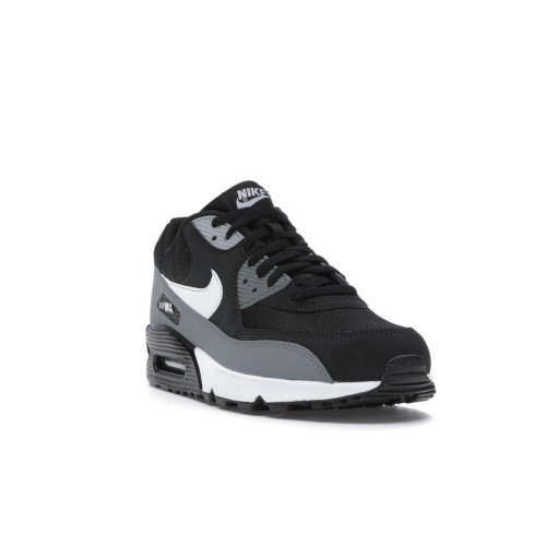 Кроссы Nike Air Max 90 Black Cool Grey White - мужская сетка размеров