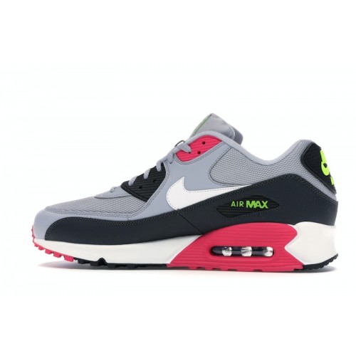 Nike Air Max 90 Essential Wolf Grey Rush Pink - мужская сетка размеров