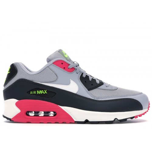 Nike Air Max 90 Essential Wolf Grey Rush Pink - мужская сетка размеров