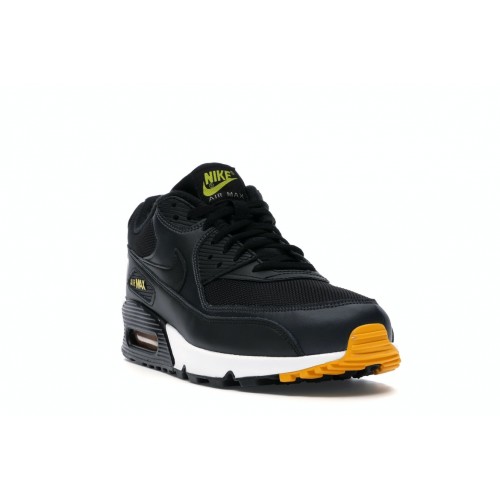 Кроссы Nike Air Max 90 Black Amarillo - мужская сетка размеров