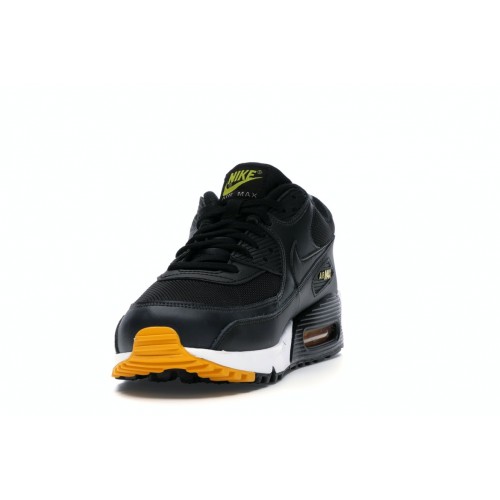 Кроссы Nike Air Max 90 Black Amarillo - мужская сетка размеров