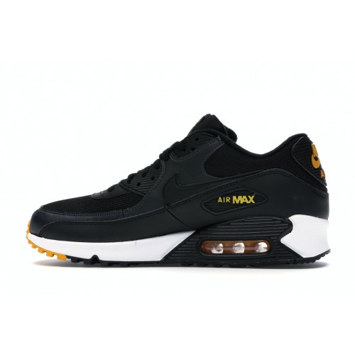 Кроссы Nike Air Max 90 Black Amarillo - мужская сетка размеров