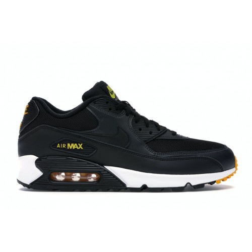 Кроссы Nike Air Max 90 Black Amarillo - мужская сетка размеров