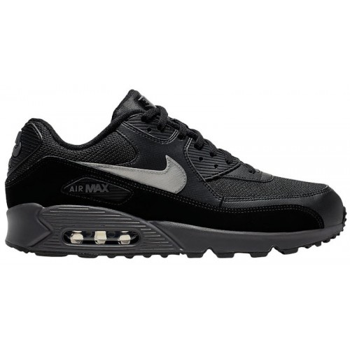 Кроссы Nike Air Max 90 Essential Black Silver - мужская сетка размеров