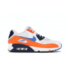 Кроссовки Nike Air Max 90 White Photo Blue Total Orange