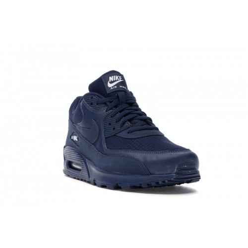 Кроссы Nike Air Max 90 Midnight Navy White - мужская сетка размеров