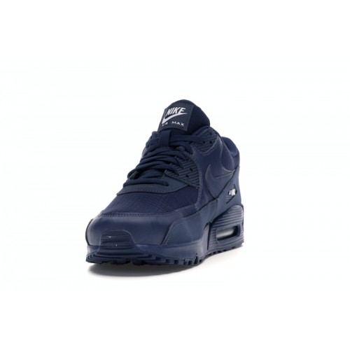 Кроссы Nike Air Max 90 Midnight Navy White - мужская сетка размеров