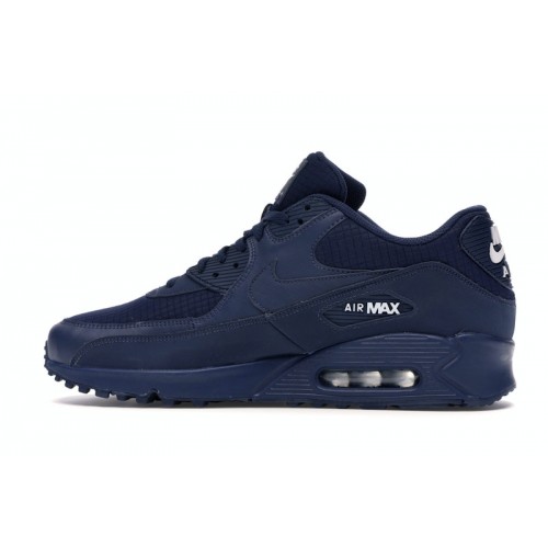 Кроссы Nike Air Max 90 Midnight Navy White - мужская сетка размеров