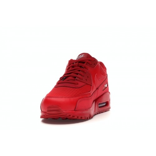 Кроссы Nike Air Max 90 Triple Red - мужская сетка размеров