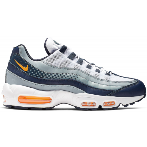 Кроссы Nike Air Max 95 Midnight Navy Laser Orange - мужская сетка размеров