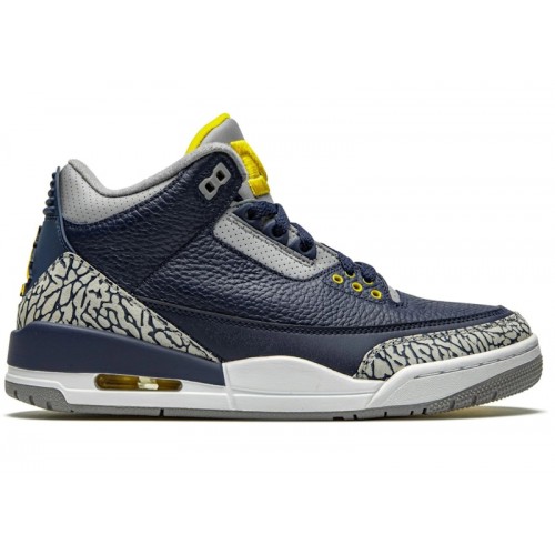 Кроссы Jordan 3 Retro Michigan PE - мужская сетка размеров