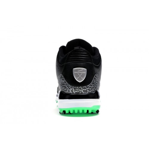 Кроссы Jordan 3 Retro Golf Black Green Glow - мужская сетка размеров