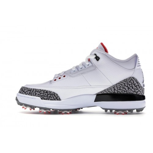 Кроссы Jordan 3 Retro Golf White Cement - мужская сетка размеров