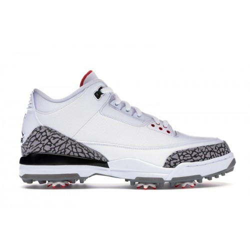 Кроссы Jordan 3 Retro Golf White Cement - мужская сетка размеров
