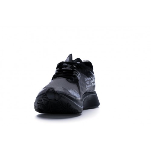 Кроссы Nike Zoom Fly Off-White Black Silver - мужская сетка размеров
