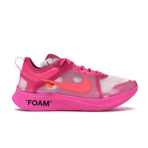Кроссы Nike Zoom Fly Off-White Pink - мужская сетка размеров