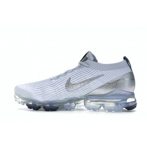 Кроссы Nike Air VaporMax Flyknit 3 White Reflect Silver - мужская сетка размеров