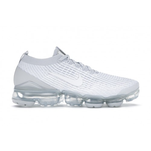 Кроссы Nike Air VaporMax Flyknit 3 White Pure Platinum - мужская сетка размеров