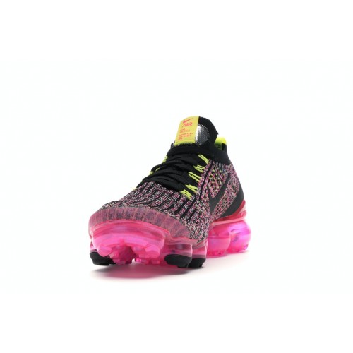 Кроссы Nike Air VaporMax Flyknit 3 Black Pink Blast (W) - женская сетка размеров