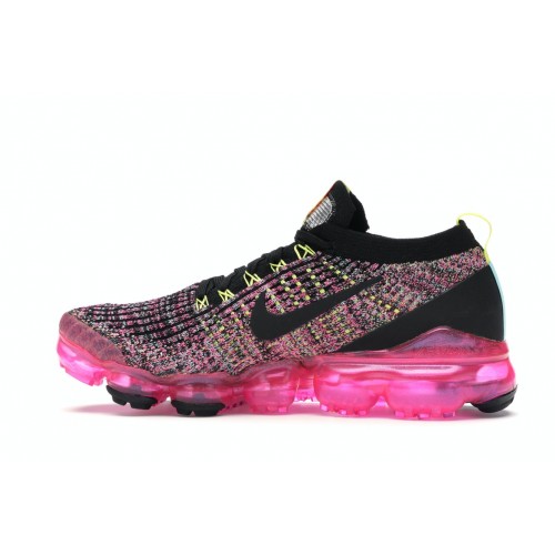 Кроссы Nike Air VaporMax Flyknit 3 Black Pink Blast (W) - женская сетка размеров