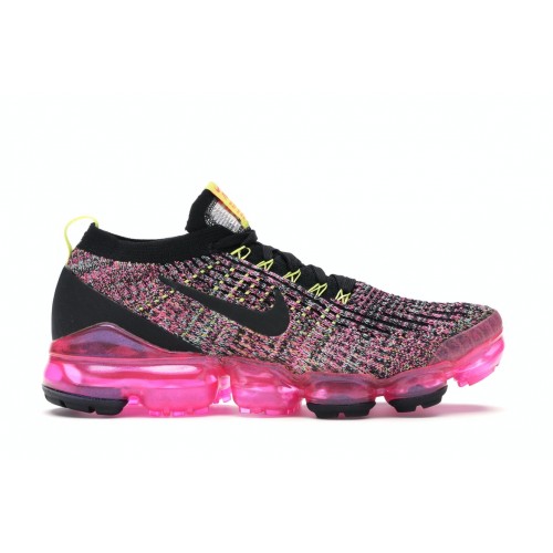 Кроссы Nike Air VaporMax Flyknit 3 Black Pink Blast (W) - женская сетка размеров