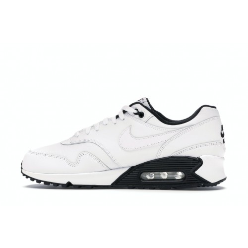 Кроссы Nike Air Max 90/1 White Black - мужская сетка размеров